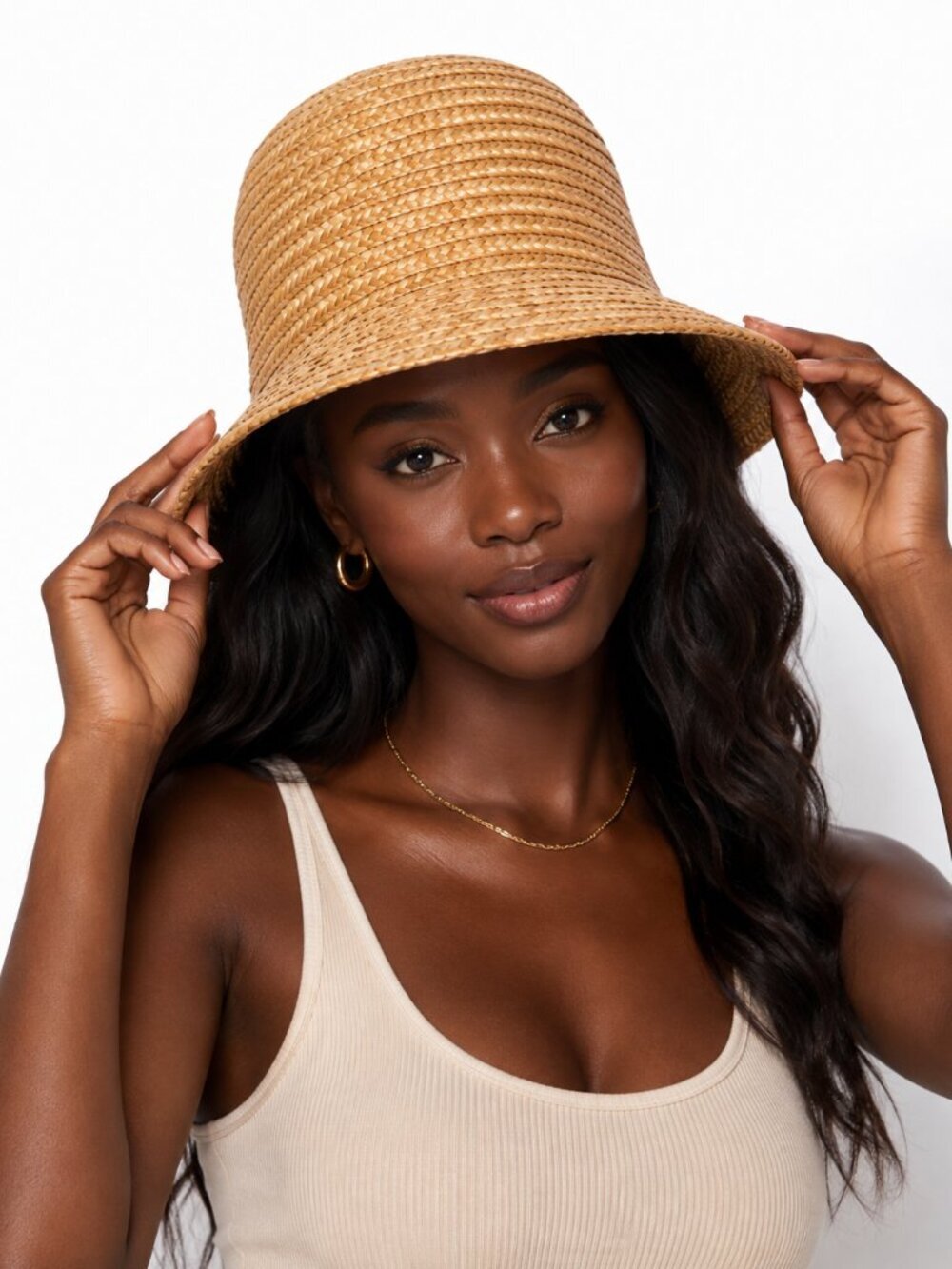 Filippo Catarzi Woven Straw Hat Size 58 – Like New, Never Worn